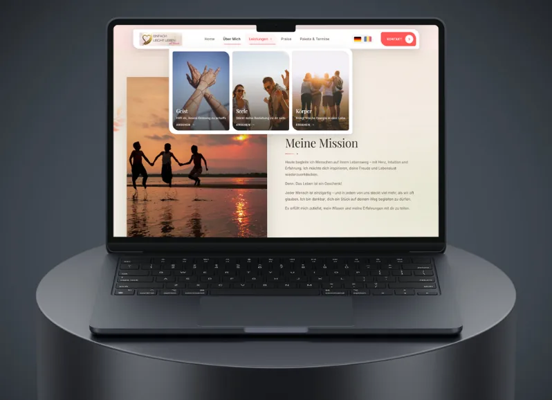 Leicht Leben Website mit Buchungssystem und CMS