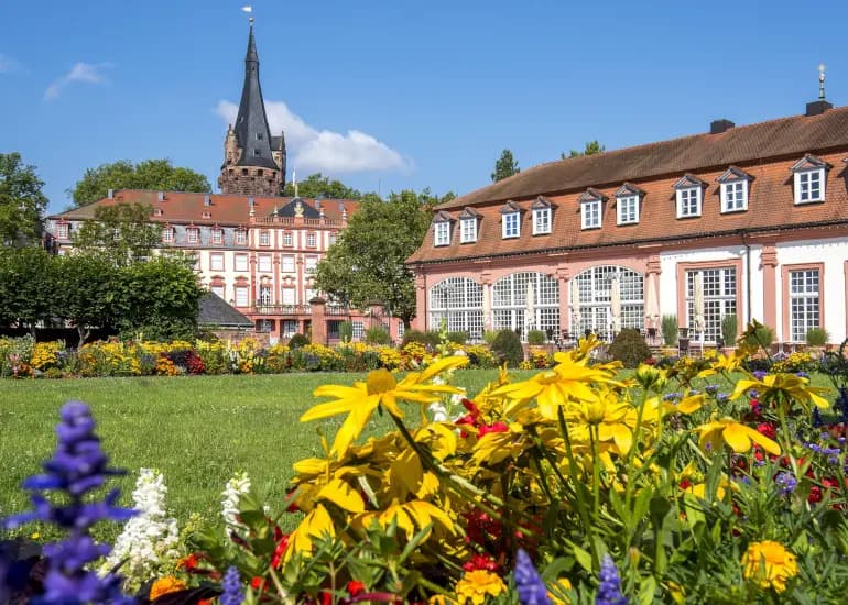 Schloss und Lustgarten in Erbach im Odenwald