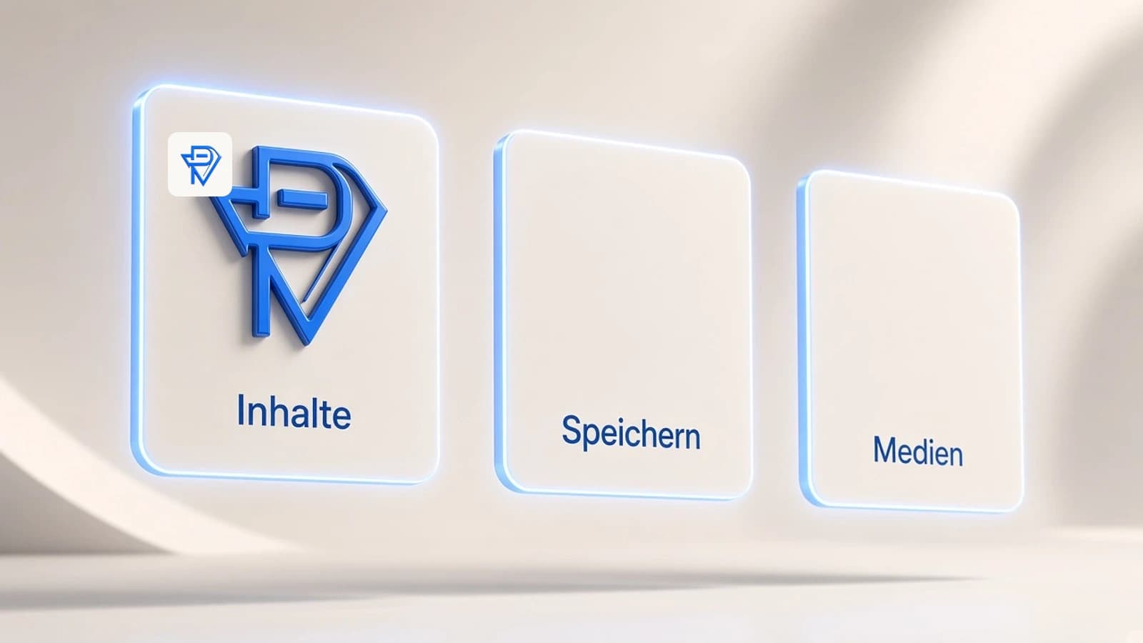 Helles Studio mit CMS-Editor auf dem Laptop