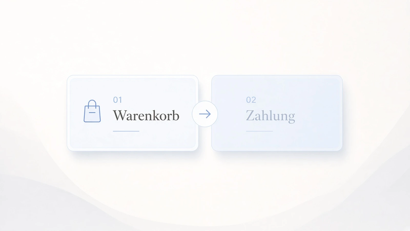 Mehrstufiger Checkout-Prozess am Monitor