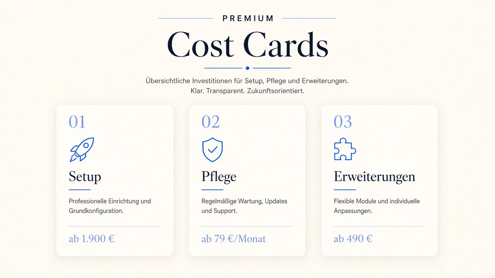 CMS-Umfang und SEO-Felder in der Planung