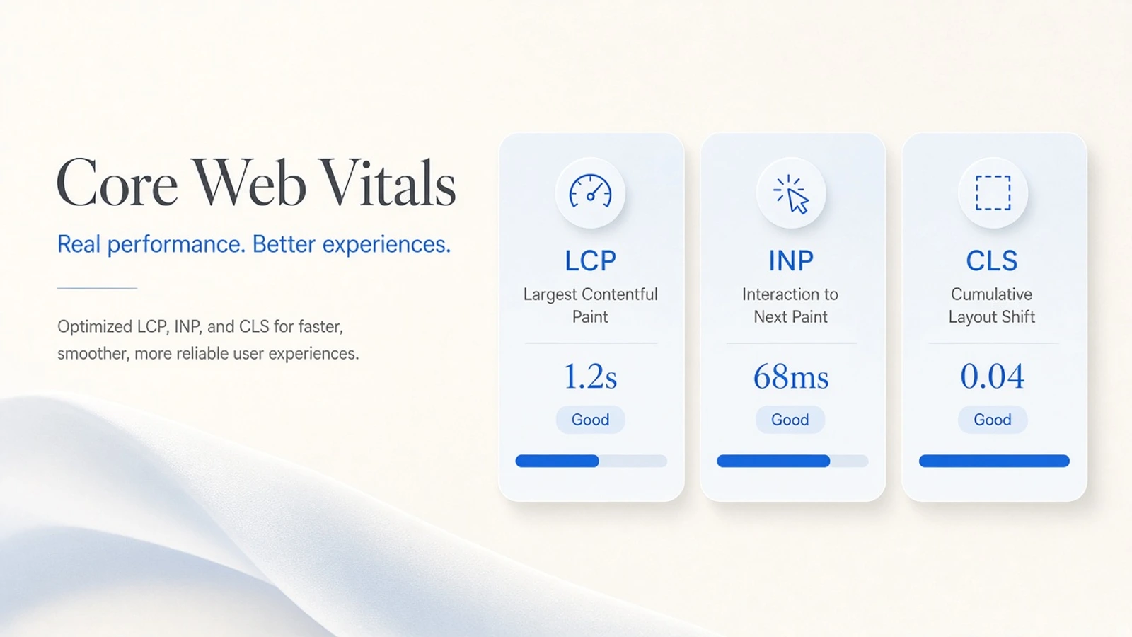 Core Web Vitals und Ladezeiten am Laptop