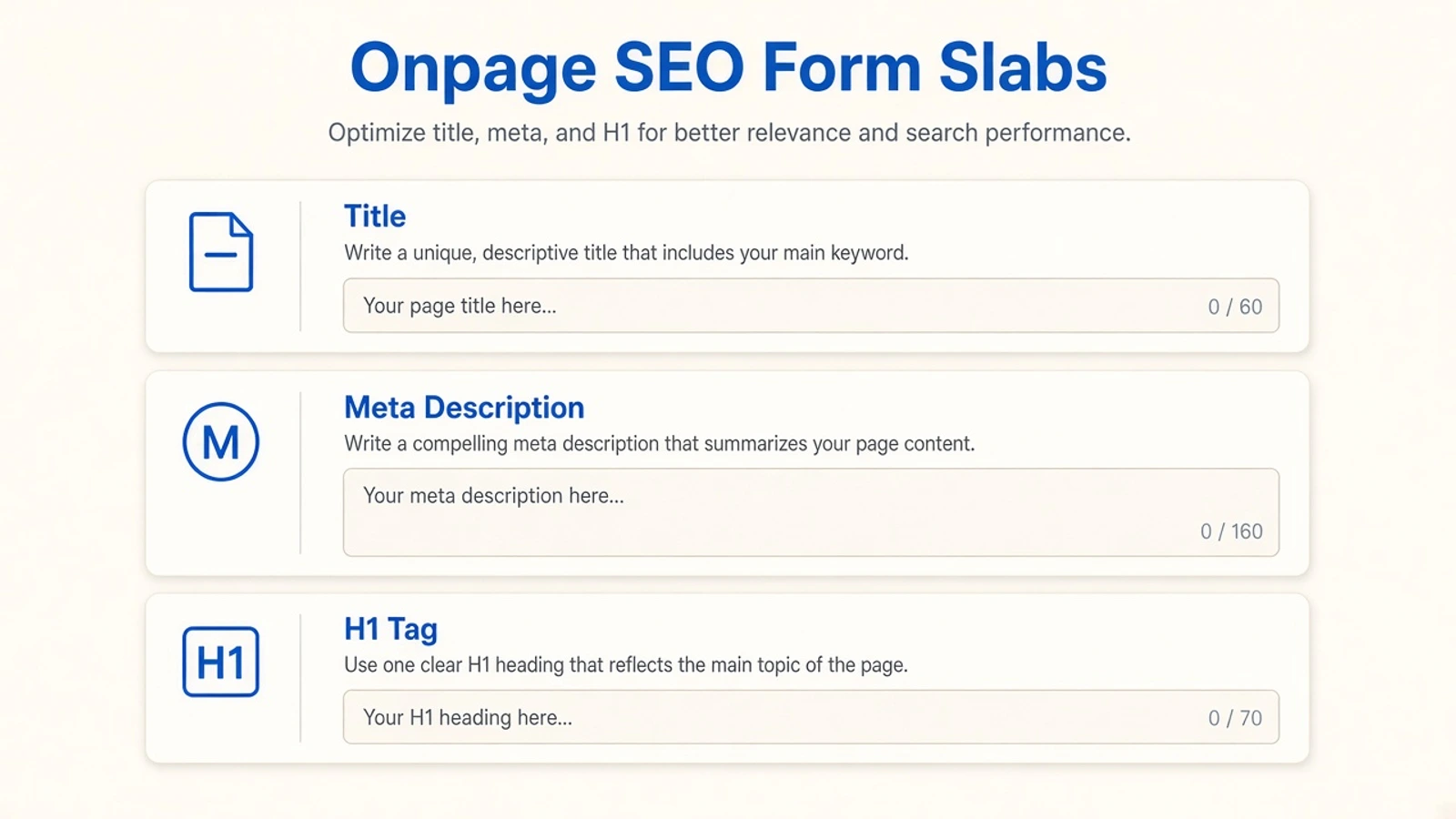 Onpage-SEO mit Titles und Überschriften im Editor