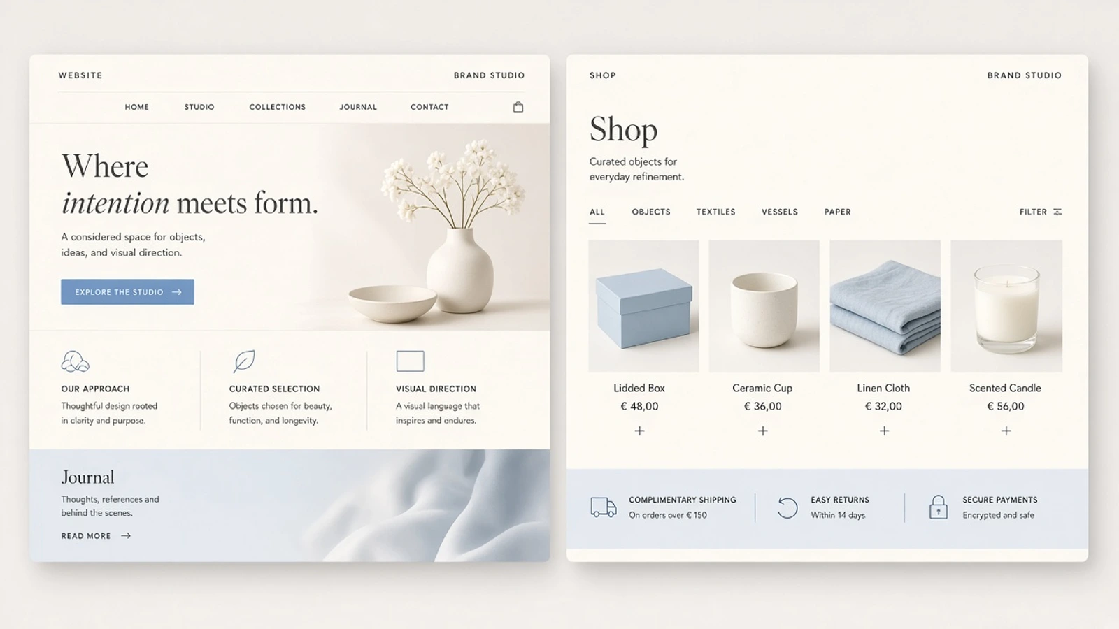 Shop und Website als einheitlicher Auftritt