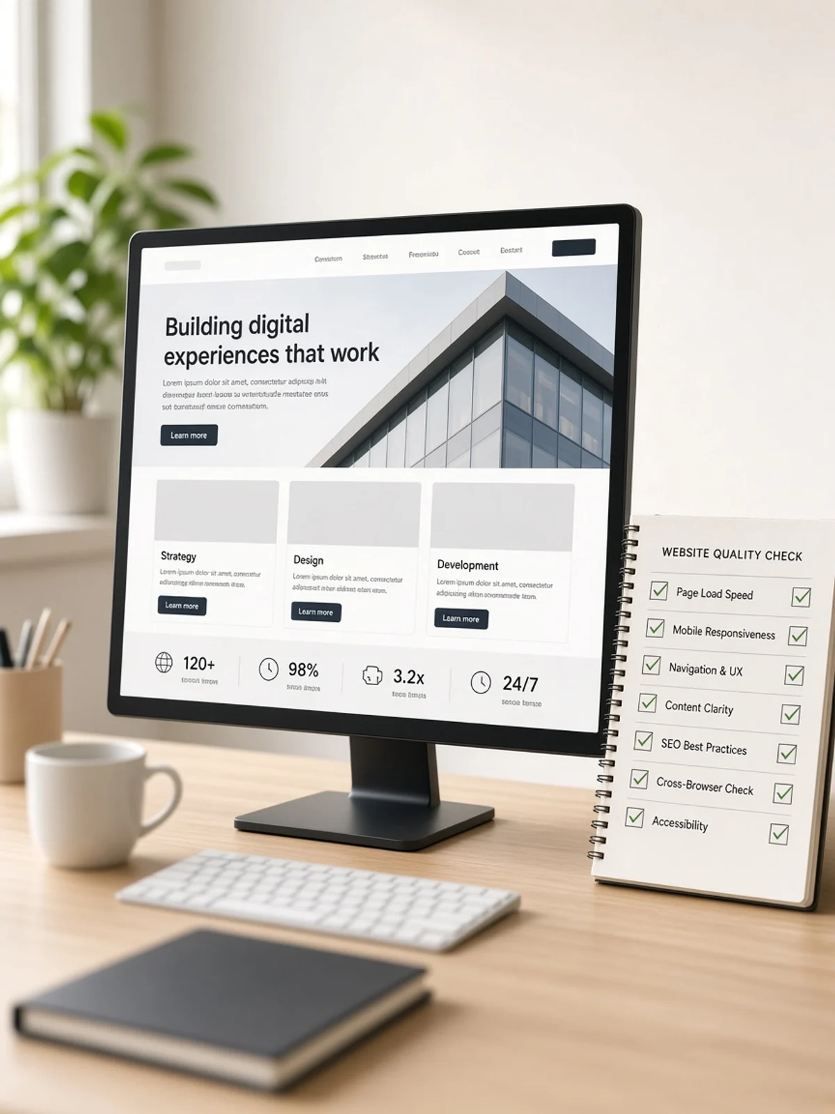 Qualitätsprüfung der neuen Website